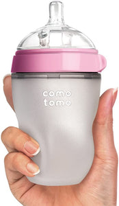 Comotomo Natural Feel Baby Bottle (250 ml, Pink)