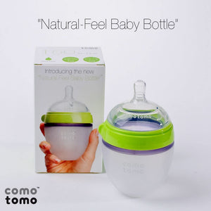 Comotomo Natural Feel Baby Bottle (150 ml, Green)