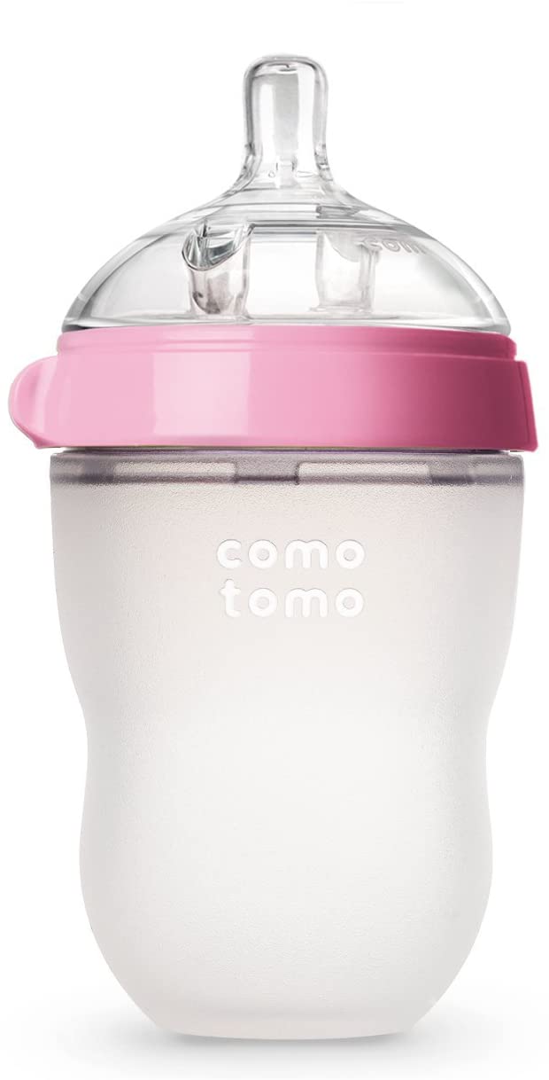 Comotomo Natural Feel Baby Bottle (250 ml, Pink)