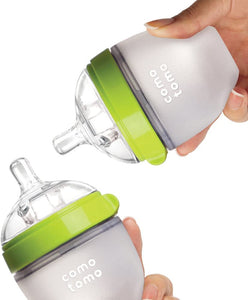 Comotomo Natural Feel Baby Bottle (150 ml, Green, Pack of 2)