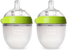 Load image into Gallery viewer, Comotomo Natural Feel Baby Bottle (150 ml, Green, Pack of 2)
