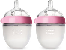 Load image into Gallery viewer, Comotomo Natural Feel Baby Bottle (150 ml, Pink, Pack of 2)