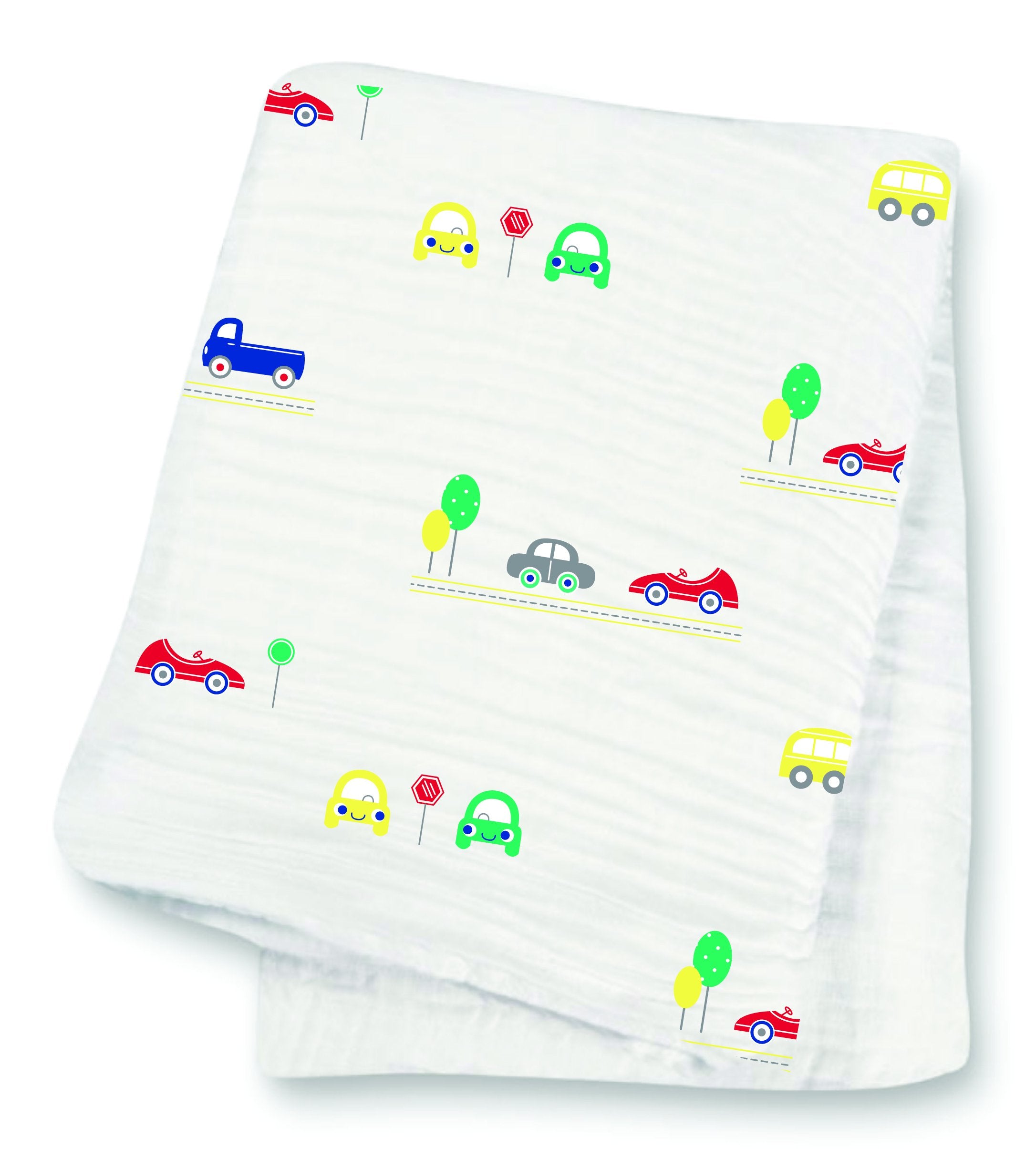 Lulujo Cotton Muslin Swaddle Blanket - Vroom