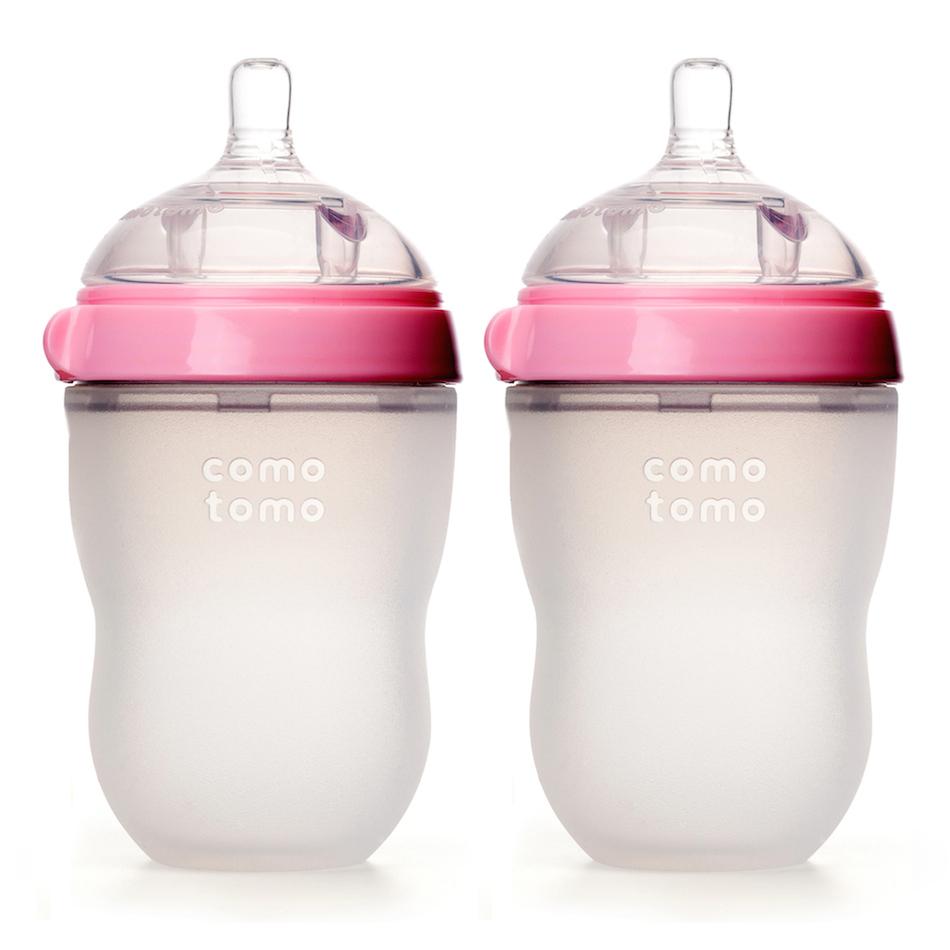 Comotomo natural feel bottle 250ML -TWIN PACK - PINK