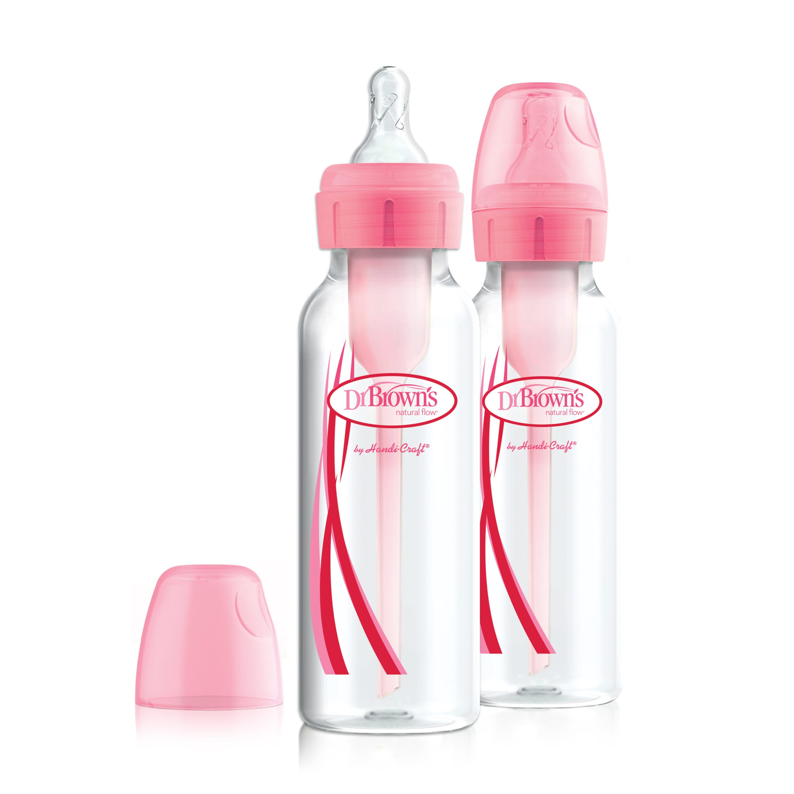 Dr Browns 250ml Options+ narrow bottle (Twin Pack)- Pink