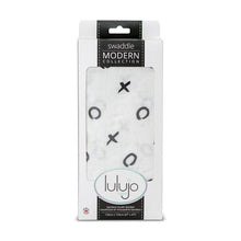 Load image into Gallery viewer, Lulujo Bamboo Muslin Swaddle Blanket - Black X &amp; O