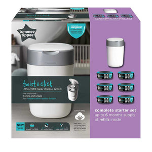 Tommee Tippee Twist and Click Advanced Nappy Disposal SANGENIC TEC PAC