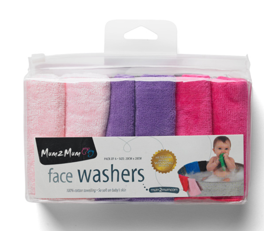 Mum2Mum Face Washers Asstd