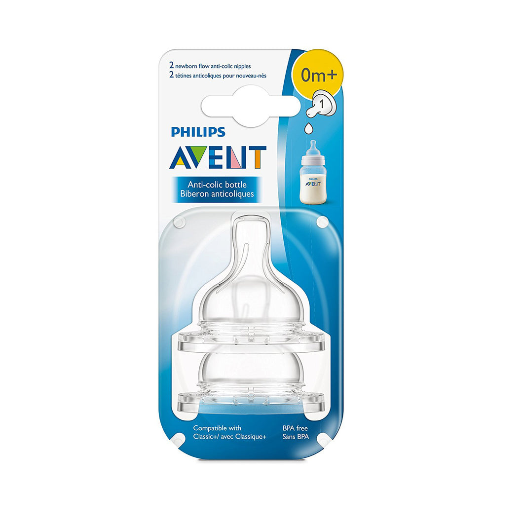 Avent Teat Silicone Slow 0m+