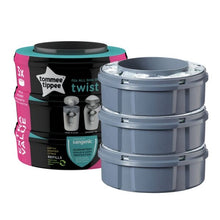 Load image into Gallery viewer, Tommee Tippee Twist &amp; Click Nappy Bin Refil x 3