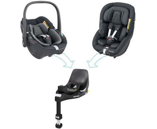 MAXI COSI Pebble PRO(birth to apprx. 12 mnths) + Pearl Pro 2(6m to 4yrs) + Family Fix 3 Isofix Base