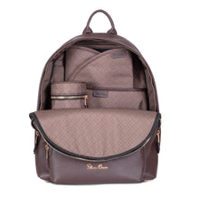 Load image into Gallery viewer, Silver Cross Vegan Leather Rucksack - Cocoa