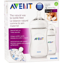 Load image into Gallery viewer, Avent Natural Bottle 260ml Twin Pack