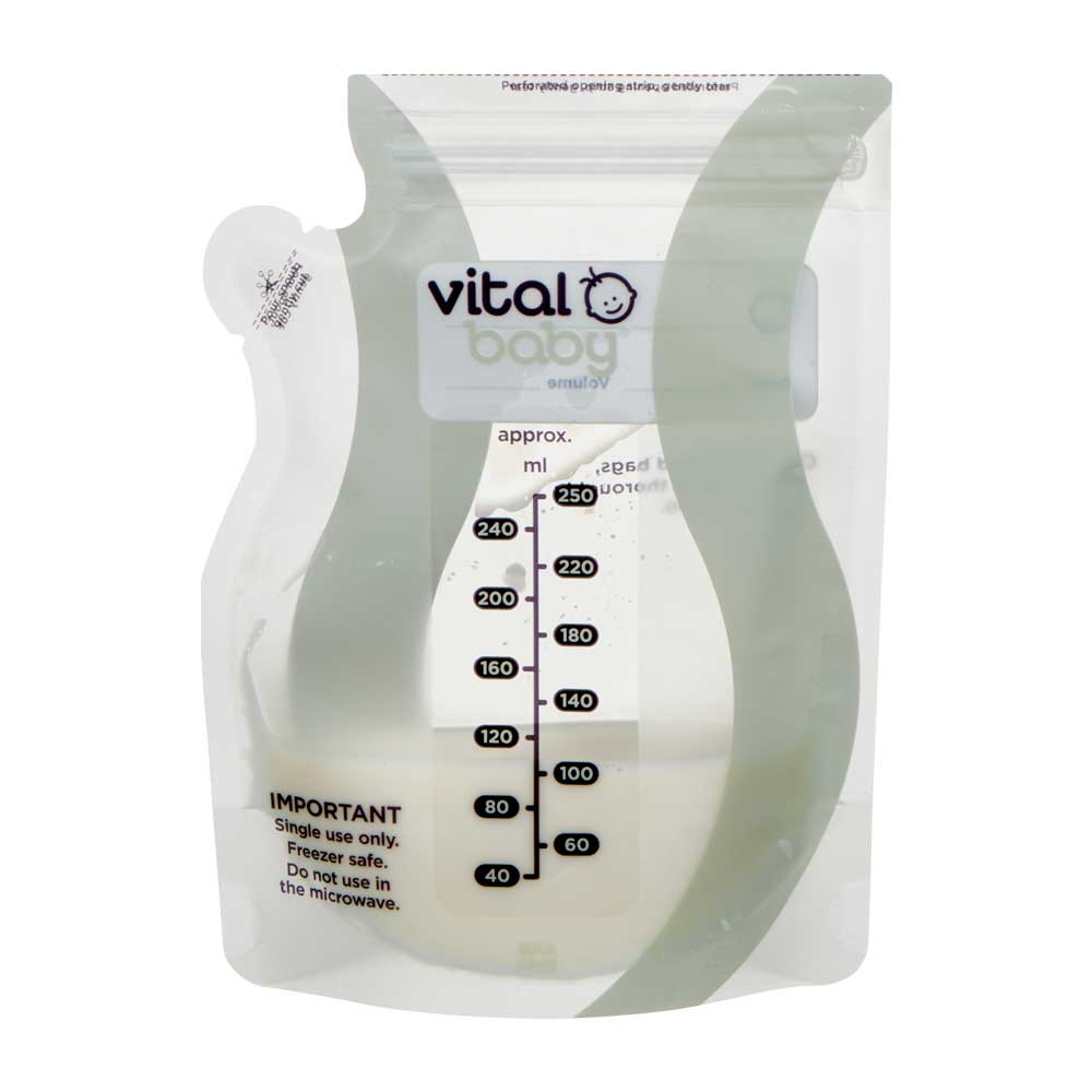 Vital Baby easy pour breast milk storage bags 30pcs