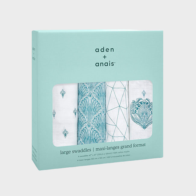 Aden + Anais large 4 pack swaddles